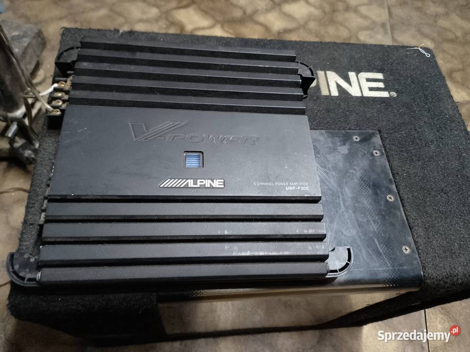Subwoofer skrzynia basowa ALPINE ze wzmacniaczem Alpine