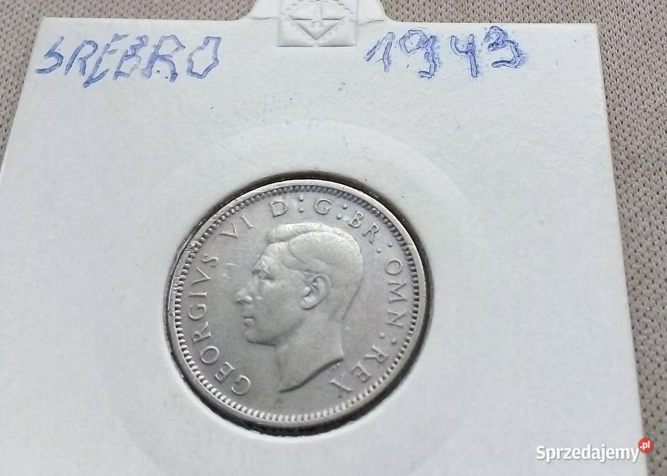 WIELKA BRYTANIASIXPENCE1943 rSREBRO Legionowo