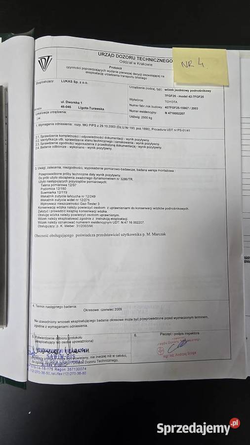 wózek widłowy TOYOTA 25tony TRIPLEX gaz Ligota Turawska