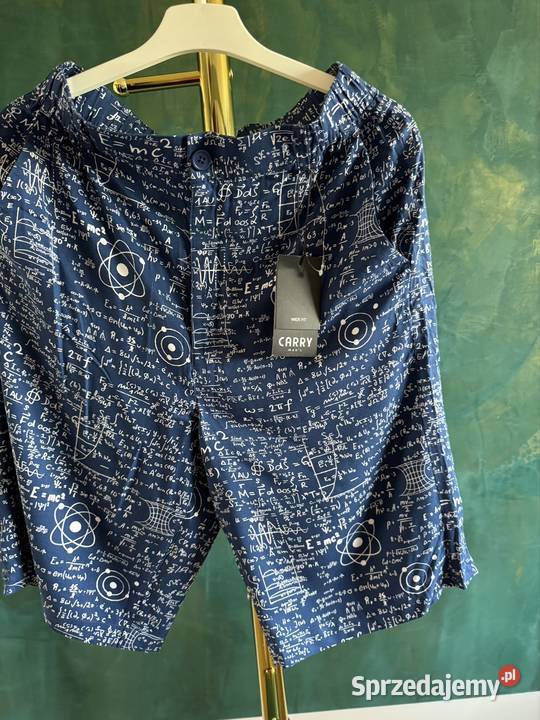 Spodenki męskie Carry 32 granatowe we wzory Moda i Styl