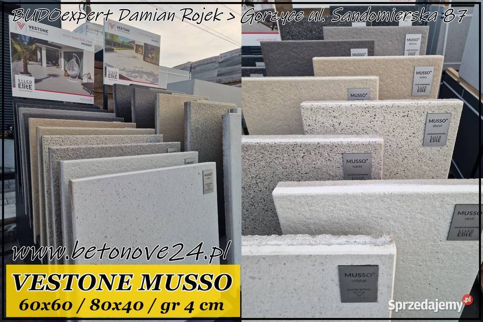Płyty tarasowe dekoracyjne VESTONE MUSSO 60x60 sprzedam