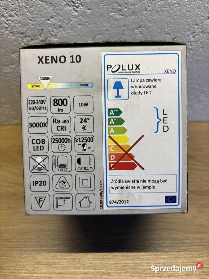 Reflektor sufitowy Polux Xeno czarnozłoty Szczecin sprzedam