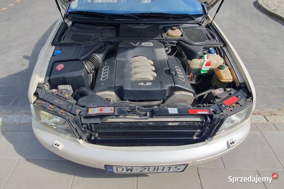 Audi A8 42 V8 q nowy rozrząd welur podwszyby wspomaganie kierownicy Wrocław