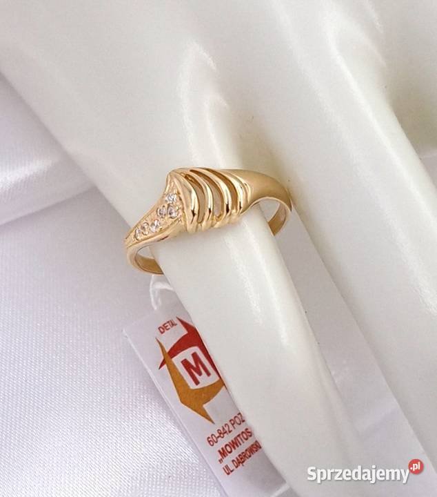 Pierścionek r12 Złoty pr585 Subtelny Z695 Poznań sprzedam