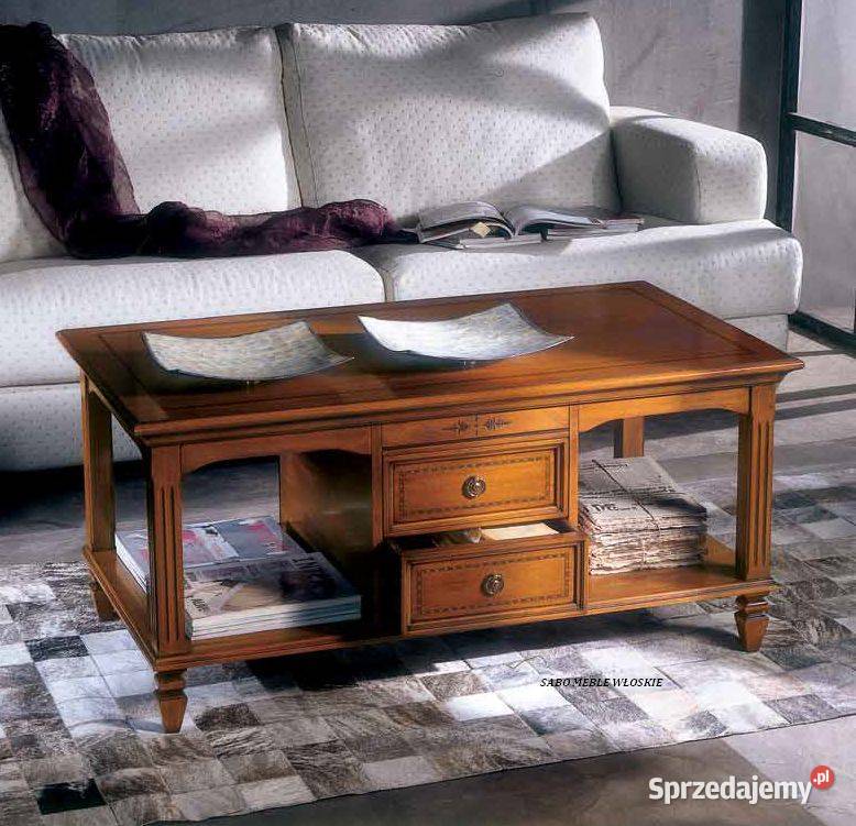 Klasyczna ława drewniana s szufladkami w kolorze Przemyśl