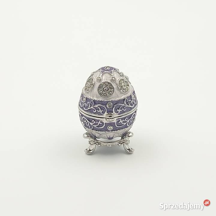 Jajko jajo faberge pojemniki szkatułka fioletowe Zawiercie