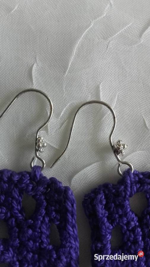 KORONKOWE KOLCZYKI rękodzieło Kolczyki Piła