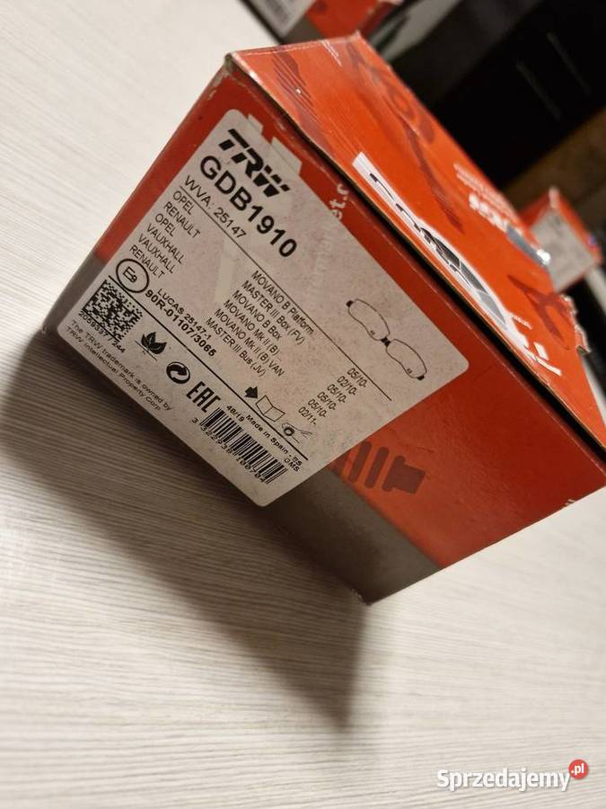 Klocki hamulcowe przód MASTER III MOVANO B NV400 Kazimierza Wielka