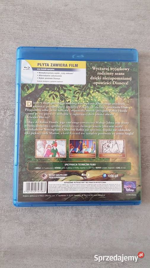Robin Hood Disney wersja polska Bluray disc Warszawa