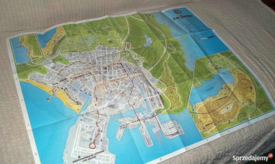 Mapa Papierowa GTA V 5 PC PS3 PS4 XBOX 360 / ONE - 7780086430