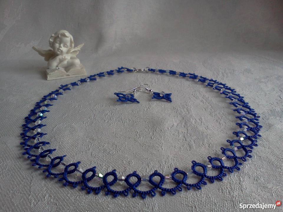 Biżuteria Frywolitkowa Wiśniowa sprzedam