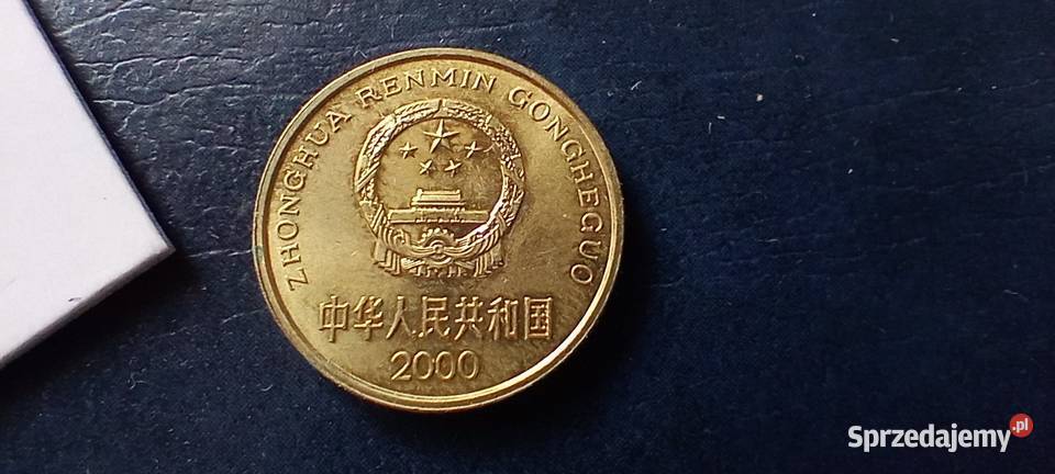 Stare monety 5 jiao 2000 Chiny Lesko