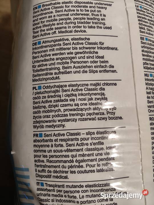 Pieluchy Dorosłych Seni 2 Opakowania 2x30 Sztuk