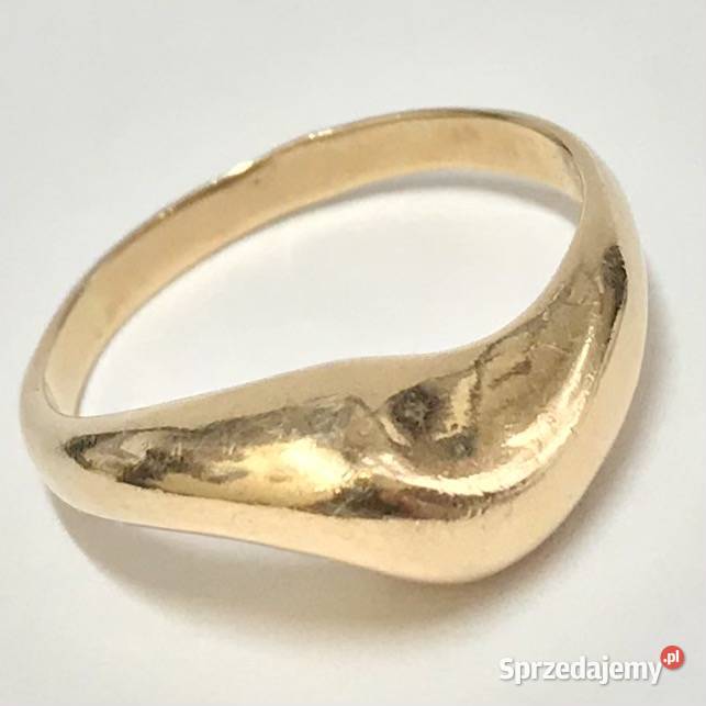 Złoty SYGNET damski z różowego ZŁOTA 585 14K Warszawa