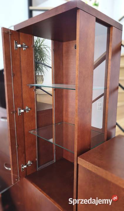 PIĘKNY ZESTAW DREWNIANYCH MEBLI SALONOWYCH Nadolice Małe