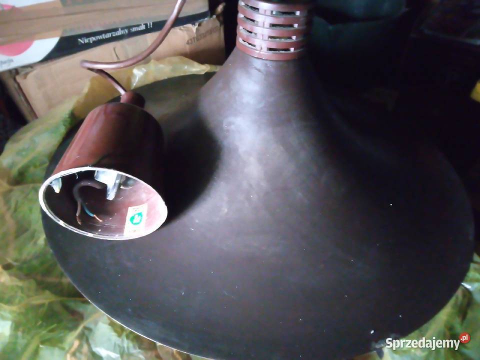 Stara metalowa lampa wisząca loft lata 70 Nakło nad Notecią sprzedam