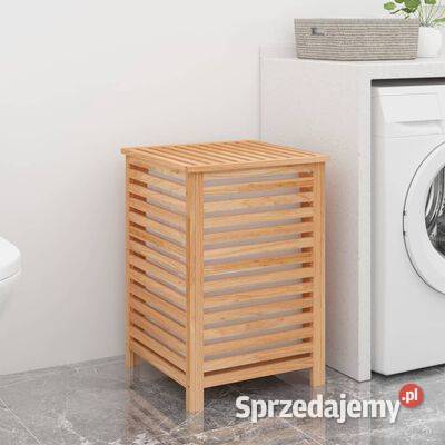 vidaXL Kosz na pranie 45x45x65 lite drewno