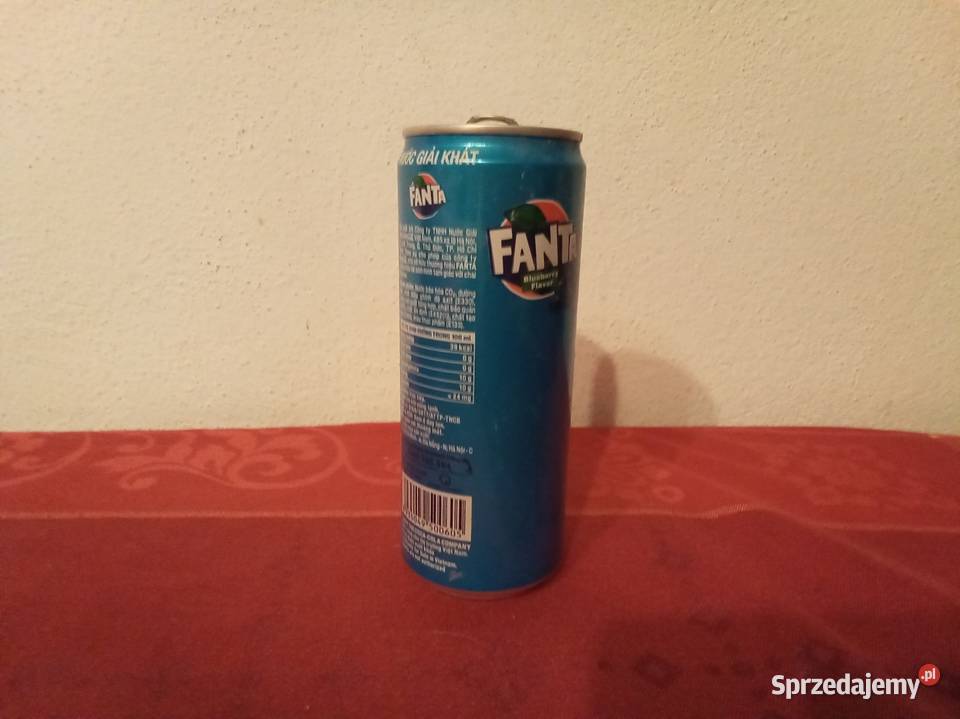 Pusta puszka fanta o smaku borówkowym Wietnam mazowieckie Warszawa