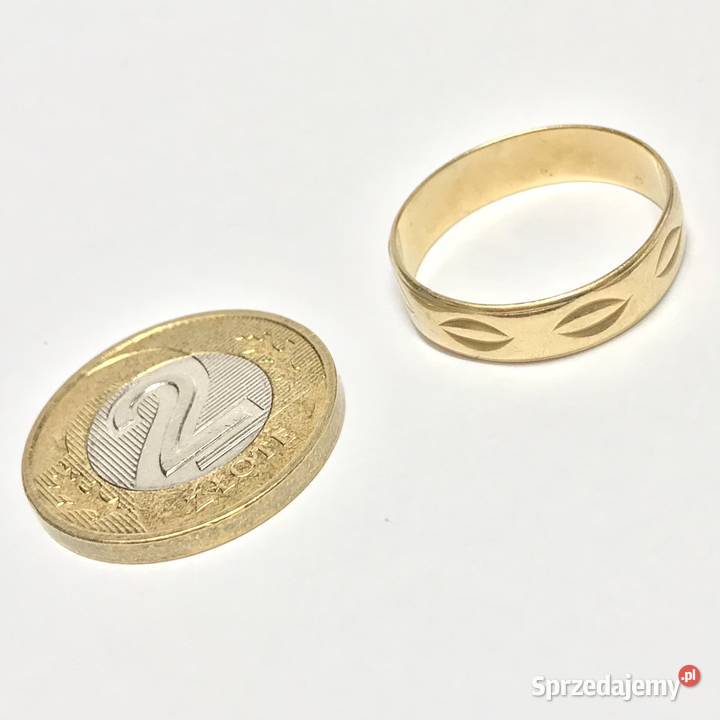 Złota OBRĄCZKA damska 18K cudownie ZDOBIONA r18 złote Warszawa sprzedam