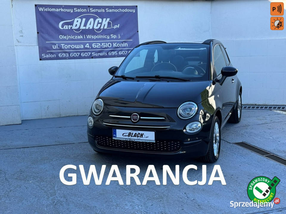 Fiat 500 PROMOCJA Pisemna Gwarancja 12 miesięcy czarny Konin