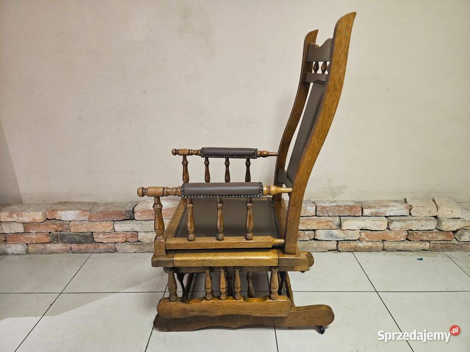 Zabytkowy fotel bujany amerykański piękne śląskie sprzedam