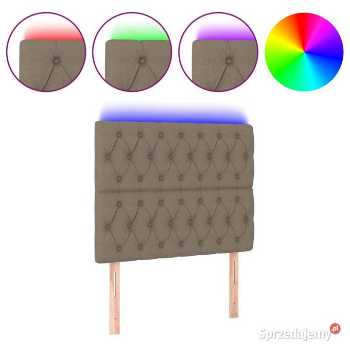 Zagłówek do łóżka z LED taupe 90x7x118128 Warszawa sprzedam