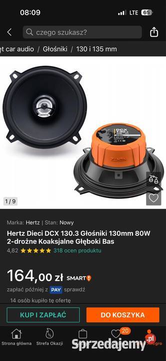 Głośniki Hertz dcx 1303 Łódź