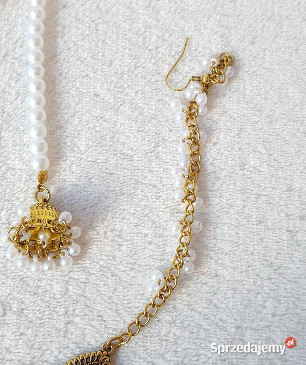 Orientalny komplet biżuterii naszyjnik kolczyki