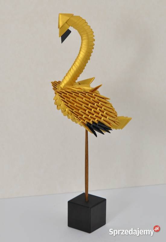 Flaming origami modułowe 3D papier metaliczny Szczecin
