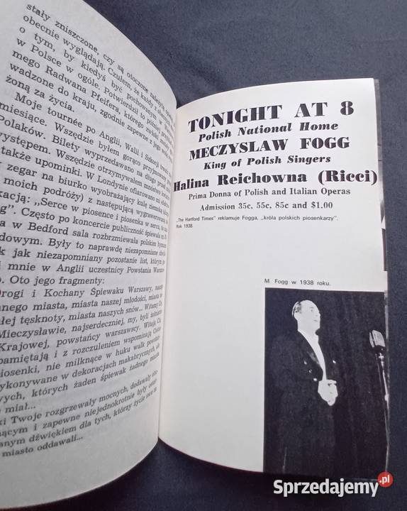 Mieczysław Fogg palanta do Belcanta Iskry 1971 r wielkopolskie Koźminek
