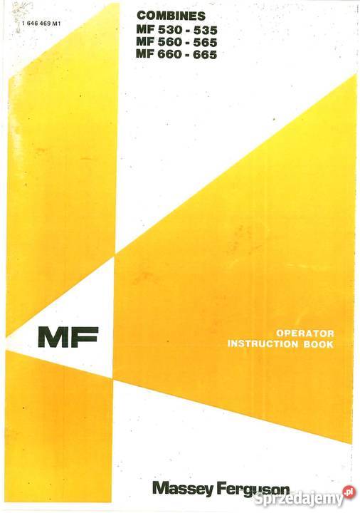 Instrukcja Manual MF Massey 530 535 560 565 660 Szamotuły sprzedam