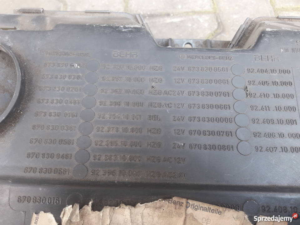 NAGRZEWNICA Panel nawiewu mercedes 711 811 714 śląskie Częstochowa
