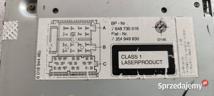 Radio Blaupunkt Fiat PUNTO II i Panda Sprawne Kielce