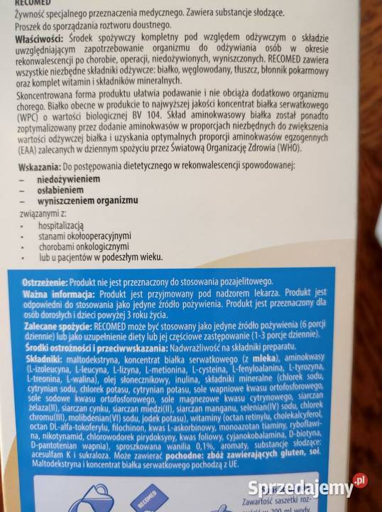 Activlab RecoMed Smak Czekolada wanilia Pozostałe Kielce