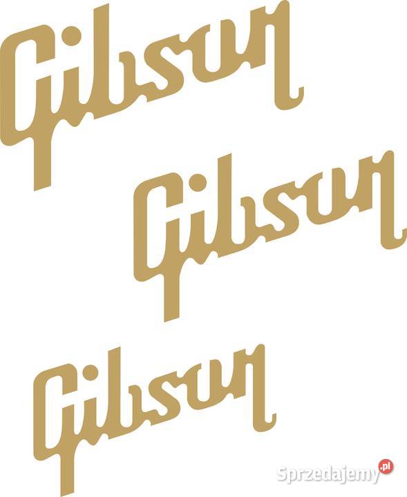 3 GIBSON złote naklejki na gitarę Producent Kraków