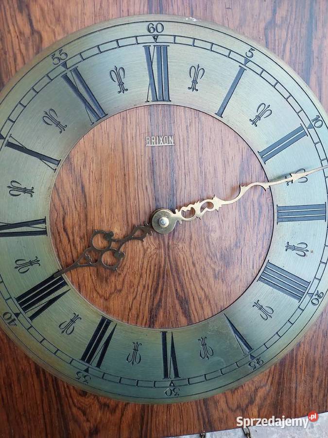 122 Stary zegar ścienny wagowy Brixon łańcuchowy drewno Zegary pomorskie
