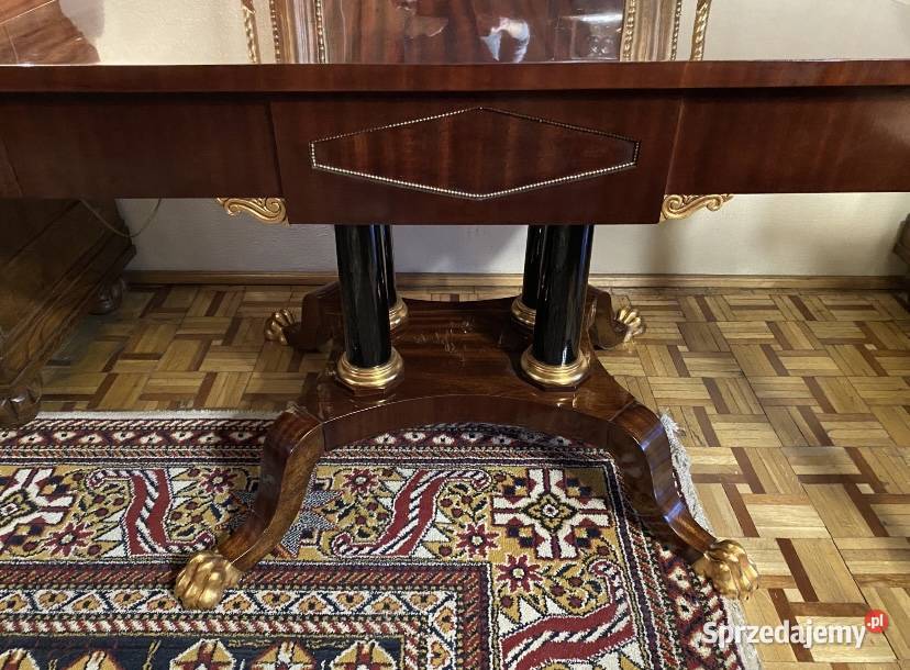 Stół klapiak biedermeier renowacji Nowy Tomyśl