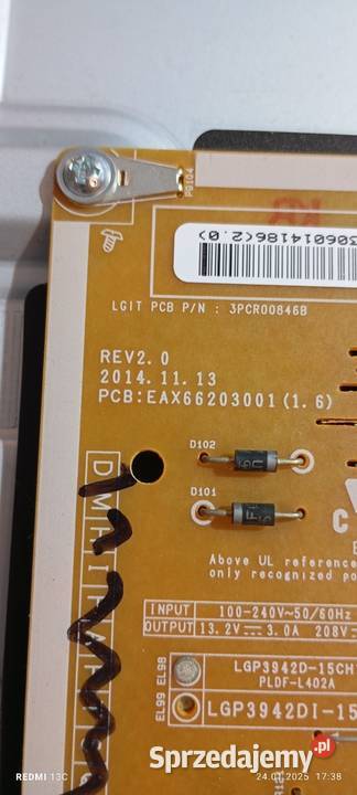 TV LG Zasilacz EAX66203001 Telewizory