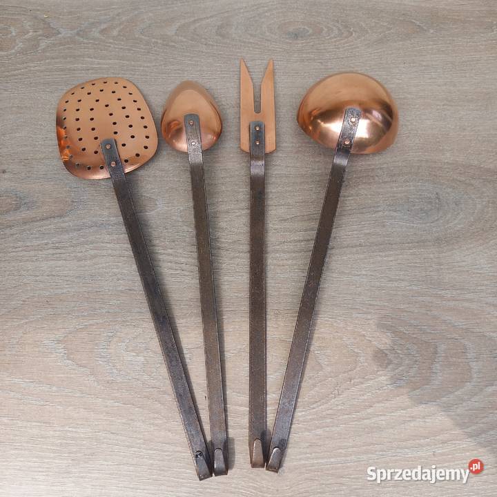 Miedziane przybory kuchenne komplet 5 Warszawa