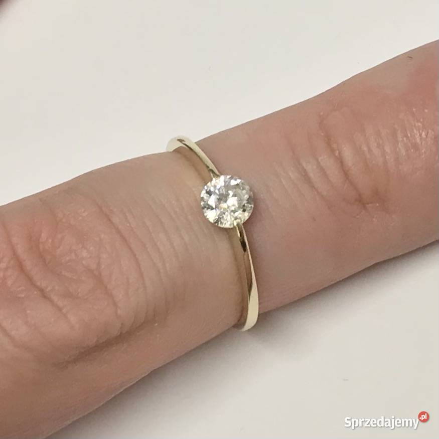 Złoty PIERŚCIONEK 585 14K cudowny KAMIEŃ r15 Warszawa sprzedam