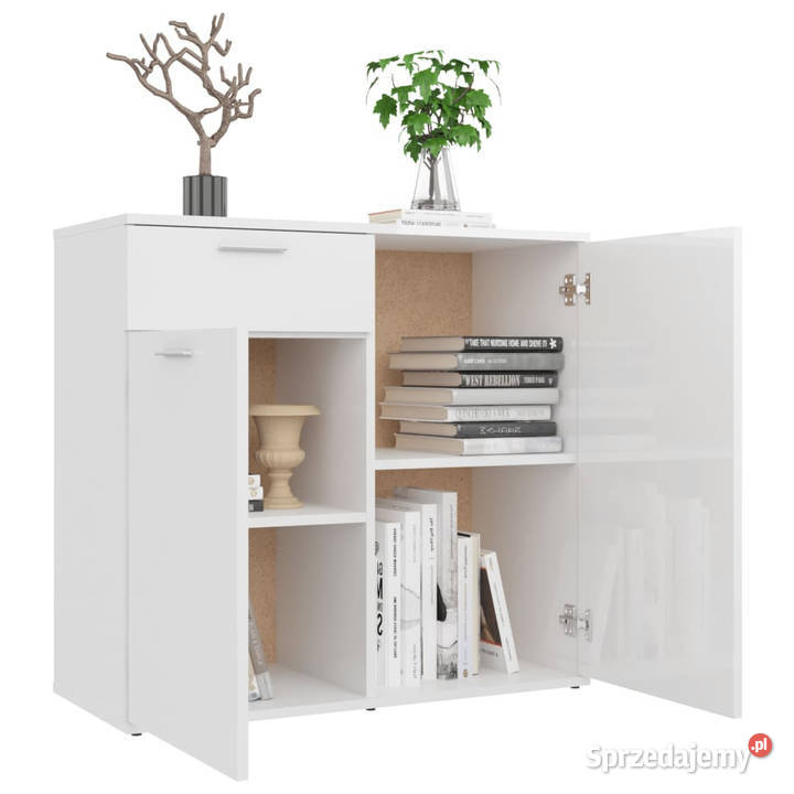 Szafka na wysoki połysk biała 80x36x75 WM805776 mazowieckie Warszawa sprzedam