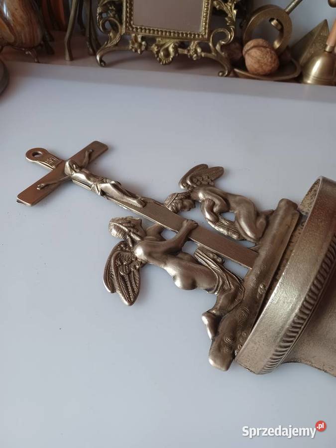 Piękna duża kropielnica mosiężna Poznań