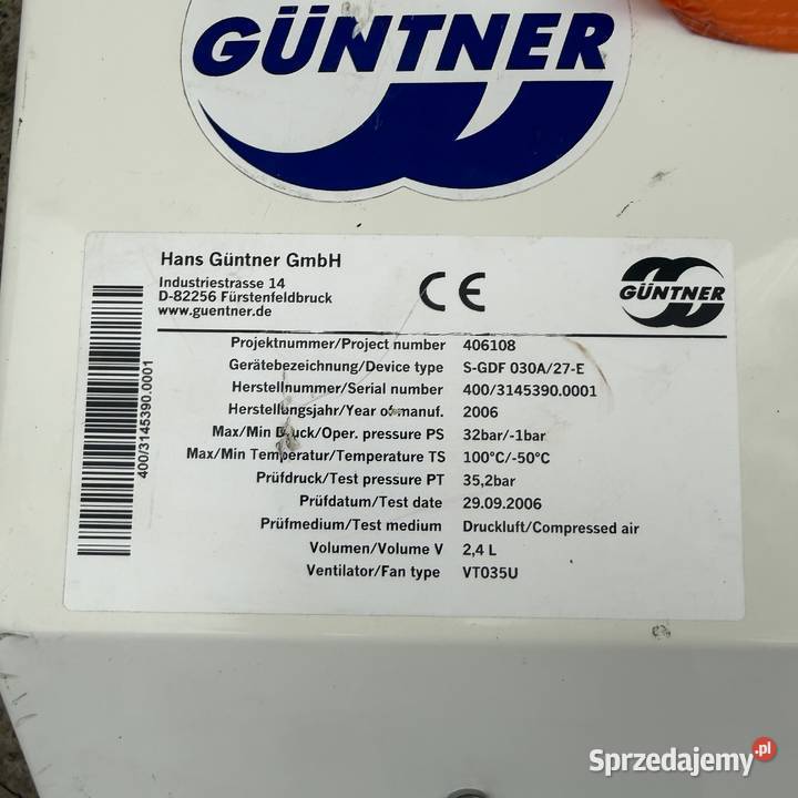 Parownik chłodniczy GUNTNER GDF 030A27E 26kW8 Paczków