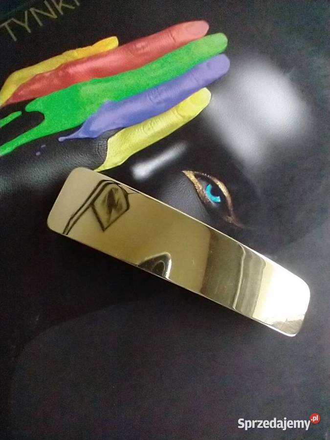 Asymetryczna spinka do włosów mosiądz rękodzieło