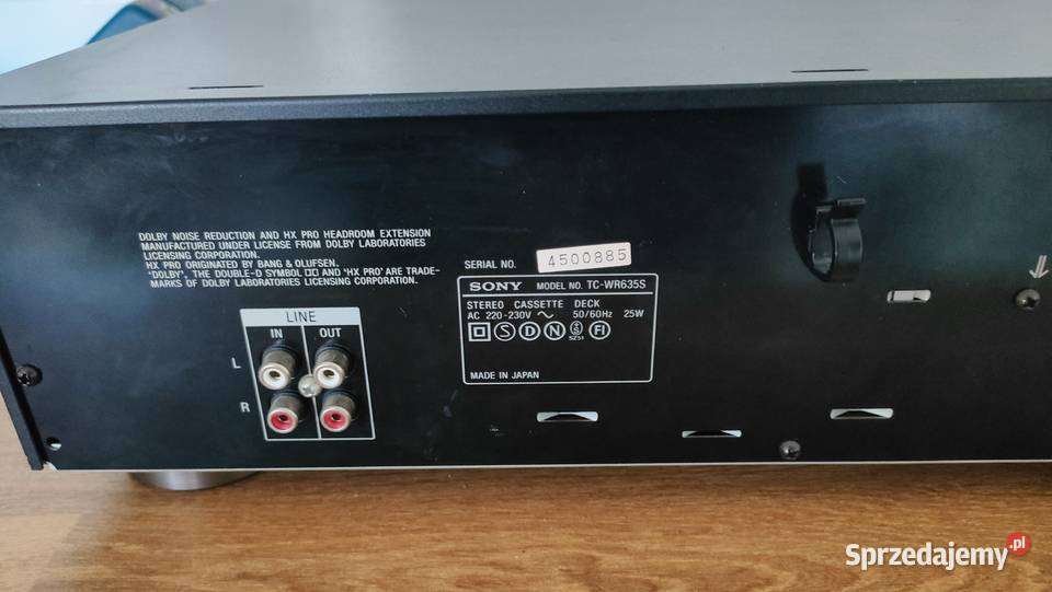 Magnetofon dwukasetowy Sony TCWR635S Auto Rypin sprzedam