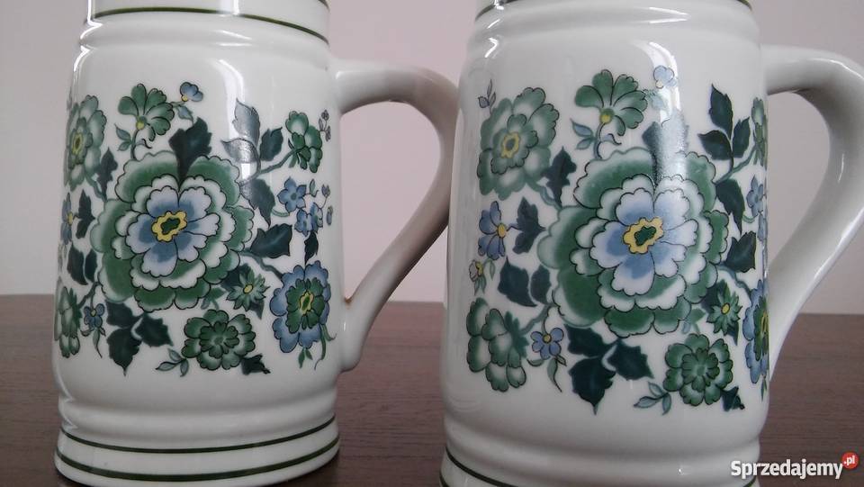 Porcelanowe kufle LIPPELSDORF 1877 GDR sygnowane Tarczyn