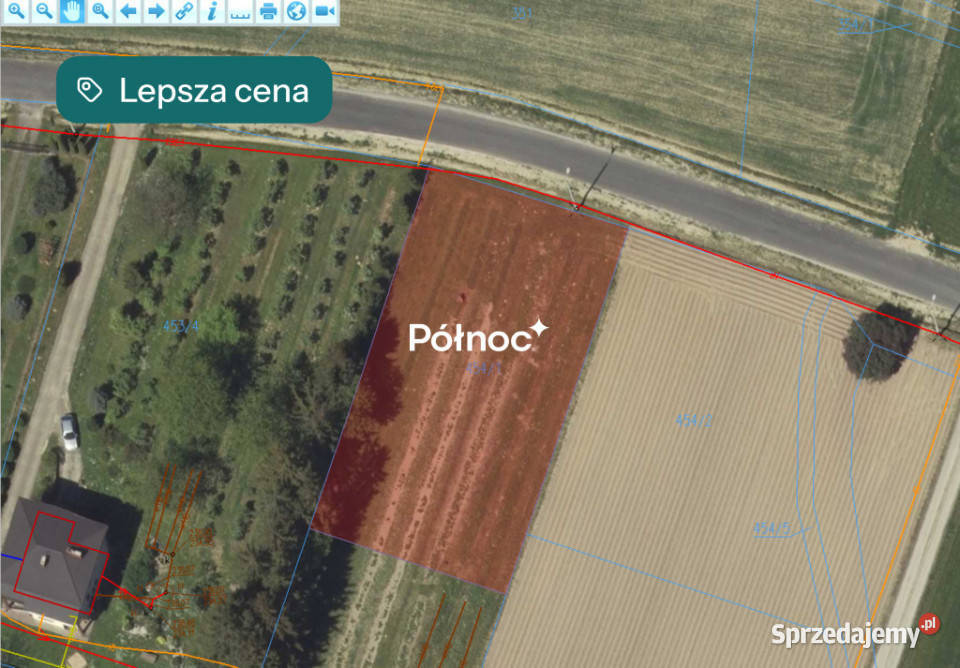 Działka budowlana z pozwoleniem Sporniak asfalt