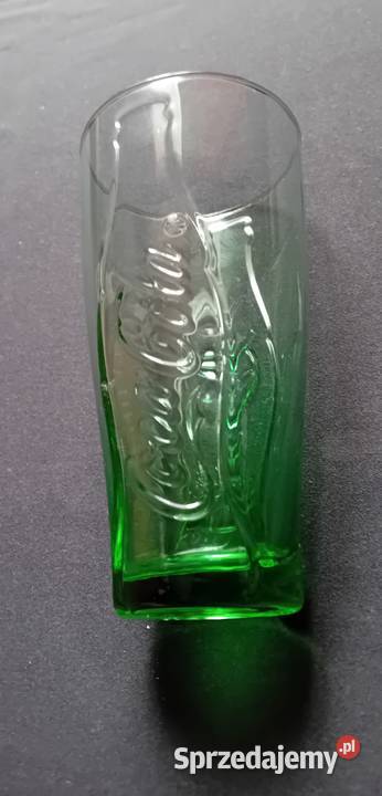 Zielona koleksjonerska szklanka Coca Cola Koźminek