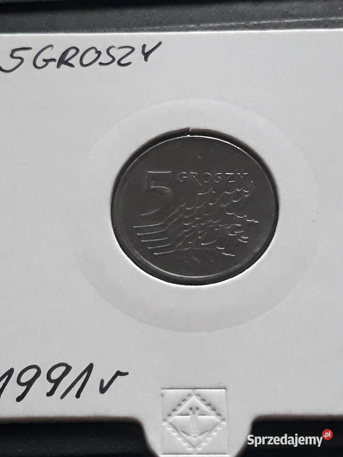 5 Groszy 1991 r UNC patyna Konin