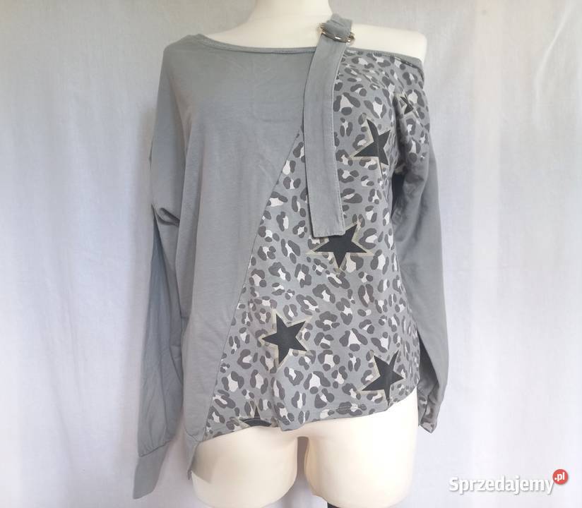 Bluzka zielona Bluza damska Panterka r ML Bluzki i koszule Białystok sprzedam